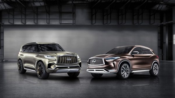 QX80 Monograph and QX50 Concept at side angles