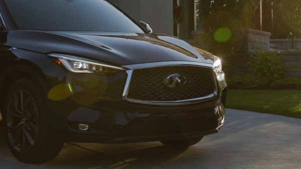INFINITI's 30th Anniversary | Front profile image of 2020 INFINITI QX50 parked in driveway