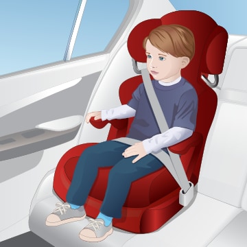 High back booster seat for large children