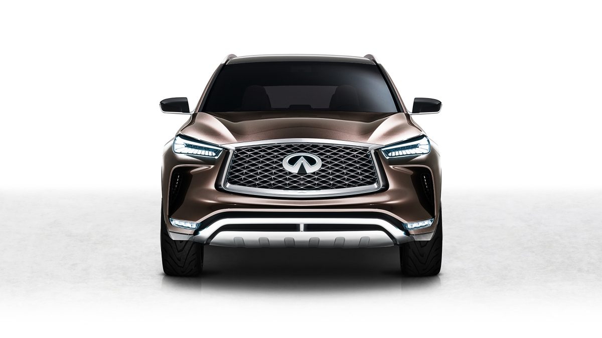 INFINITI QX50 Concept crossover, front profile in brown