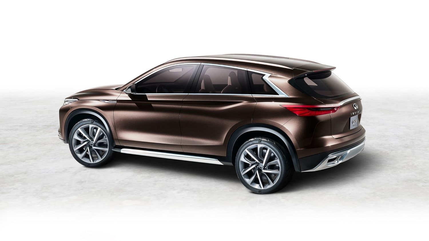 INFINITI QX50 Concept, shown in brown, rear profile