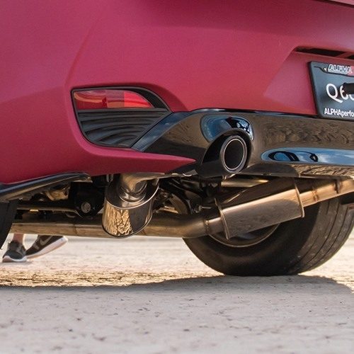 INFINITI Q60 RS400 Red Alpha Drag Car Concept exclusive parts through AMS Performance