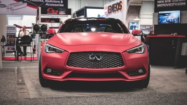 INFINITI Q60 Red Alpha RS400 with AMS Performance Parts at SEMA Show 2017