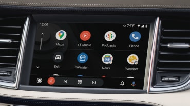 Interior view of INFINITI vehicle highlighting Android Auto feature