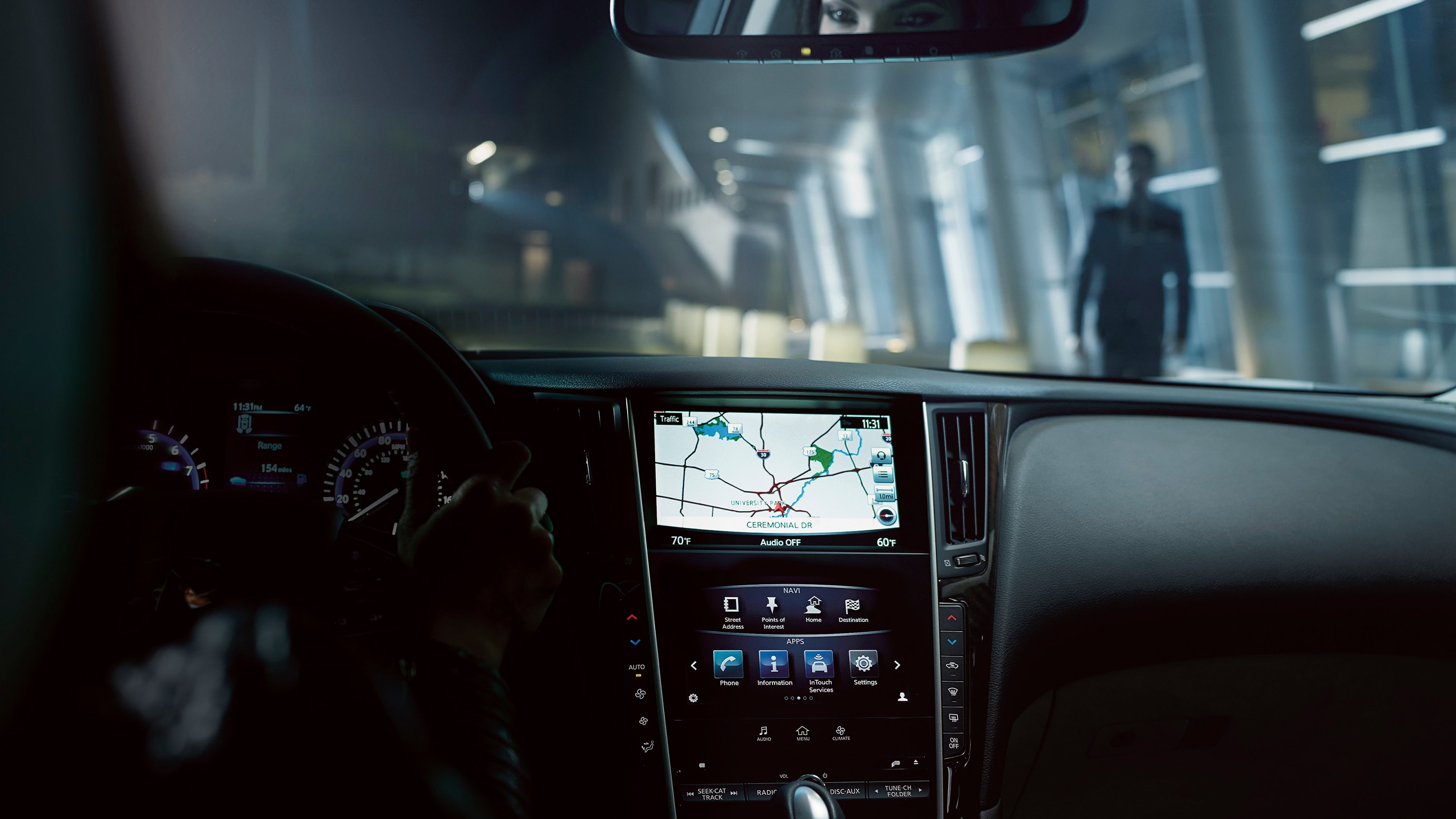 INFINITI InTouch With Navigation Technology | Interior View Of INFINITI Vehicle Equipped With INFINITI InTouch Navigation