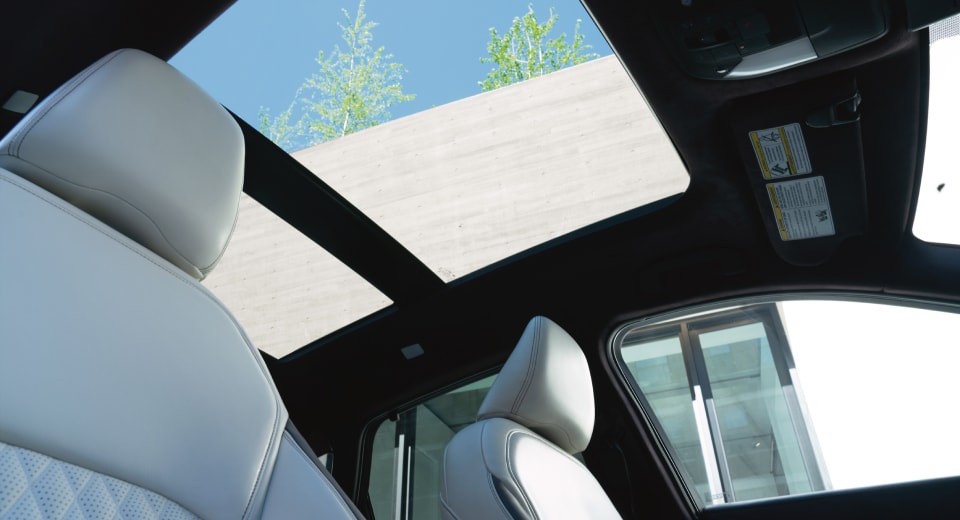 Interior of an INFINITI QX50 5 passenger luxury crossover SUV