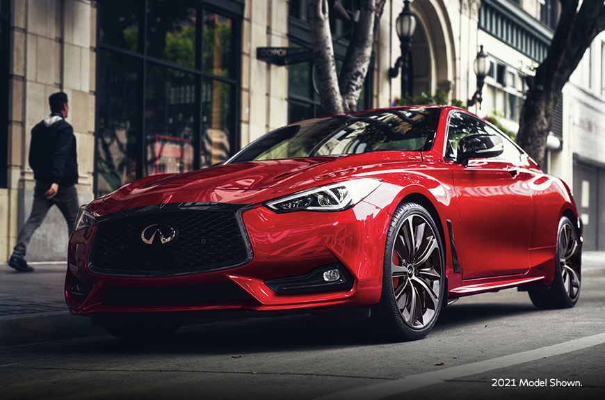 Front profile view of 2022 INFINITI Q60 Coupe