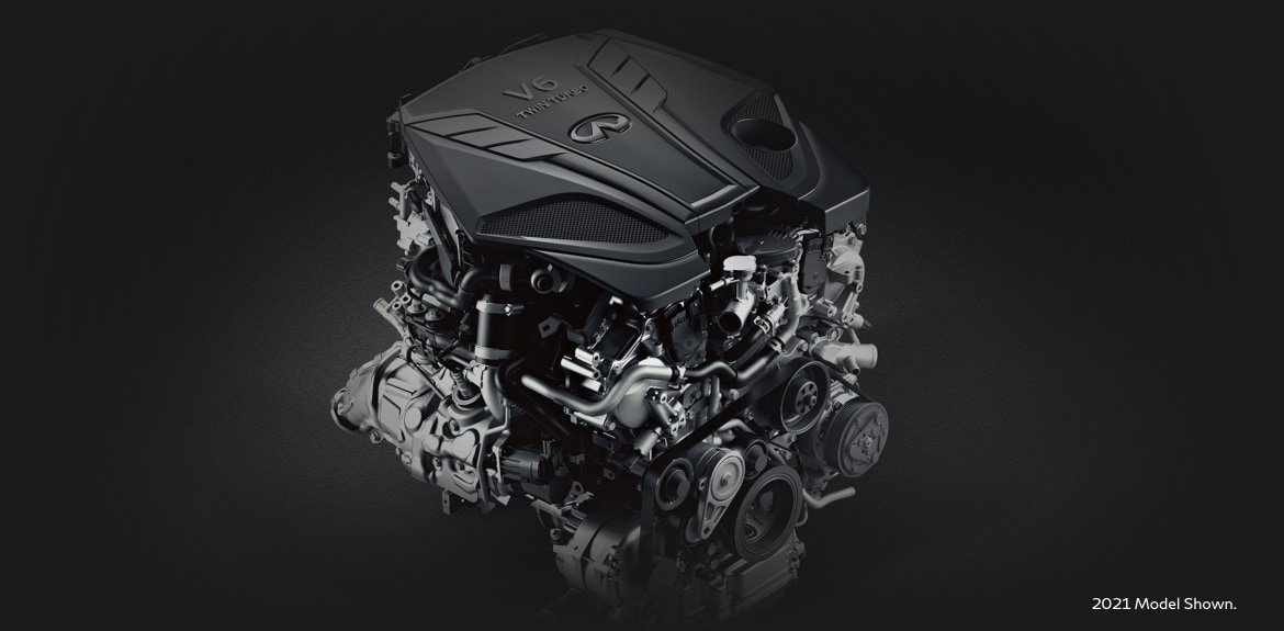 2022 INFINITI Q60 twin turbo V6 engine