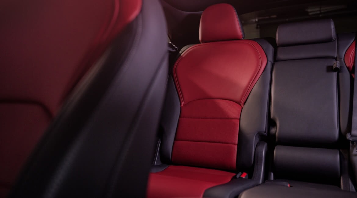 Interior view of 2023 INFINITI QX55 Crossover Coupe's rear seats