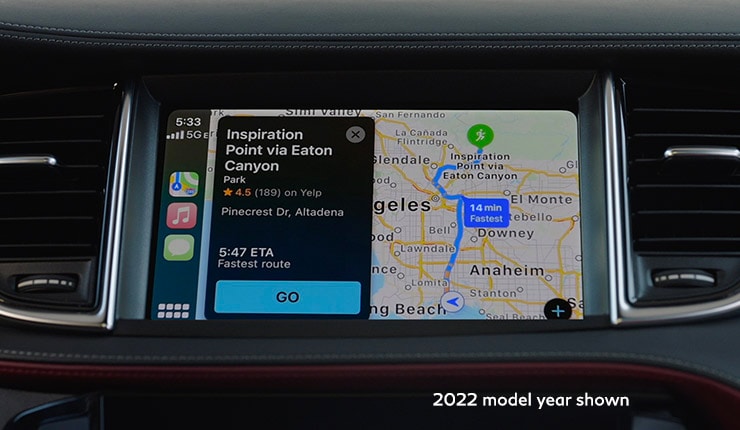Close up view of 2023 INFINITI QX55 InTouch Apple CarPlay technology