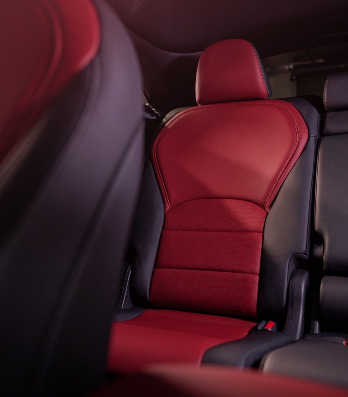 Interior view of 2023 INFINITI QX55 rear seats
