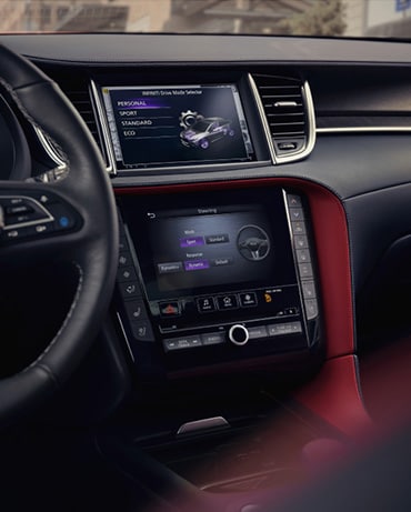 Interior view of 2024 INFINITI QX55 InTouch infotainment system
