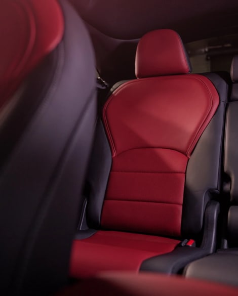 Interior view of 2024 INFINITI QX55 rear seats