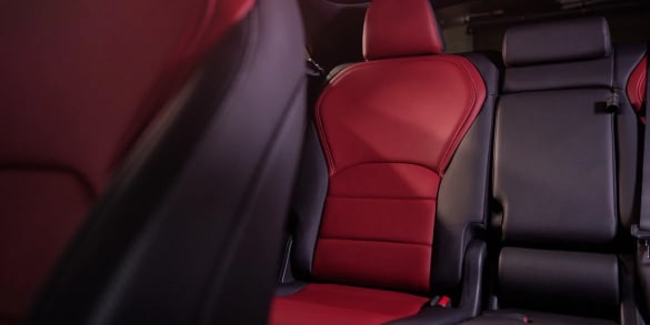 Interior view of 2024 INFINITI QX55 Crossover Coupe's rear seats