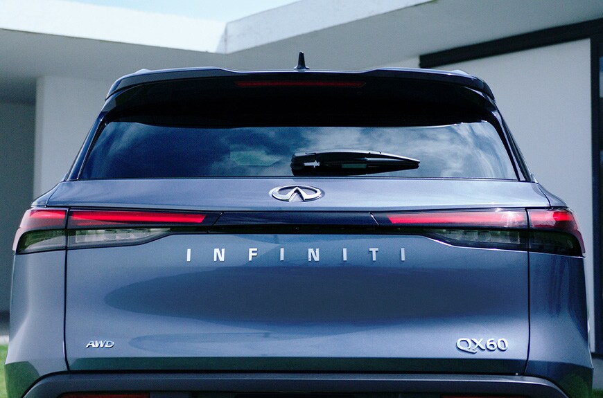Rear exterior view of 2023 INFINITI QX60 Crossover SUV