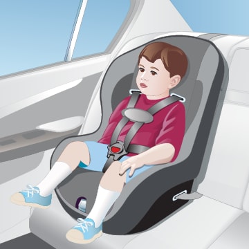 Forward facing convertible car seat for small children