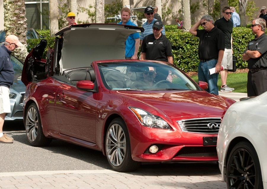 Participants checking out the Q60 Convertible Sport at the 2015 Amelia Island Concours d'Elegance
